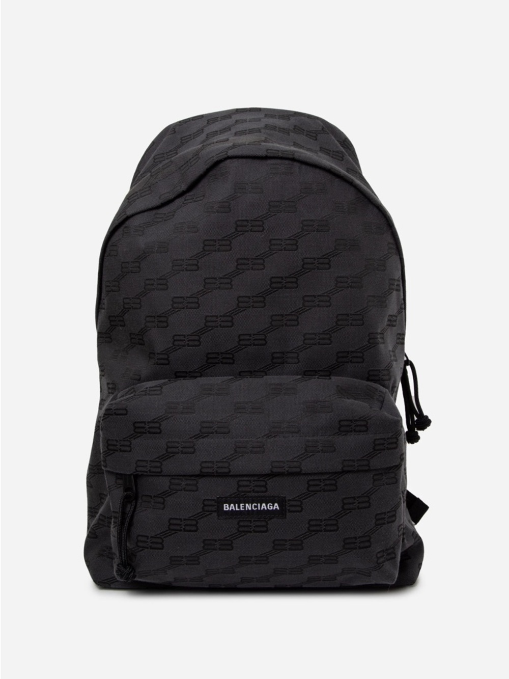 Balenciaga Black Canvas BB Monogram Backpack